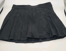 NWT Black PINK Size L Victoria's Secret Mesh Pleated Tennis Sports Skort