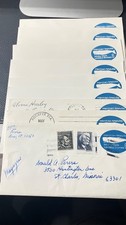 U554 stamped envelopes of Moby Dick, mint (6) and used (3)