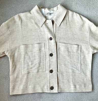   NEU Tom Tailor Hemdjacke Gr 38 40 L  Jacke Damen Sommerjacke Blouson Oversize