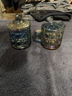 Indiana Glass Blue Carnival Sugar Bowl and Creamer — photo 1