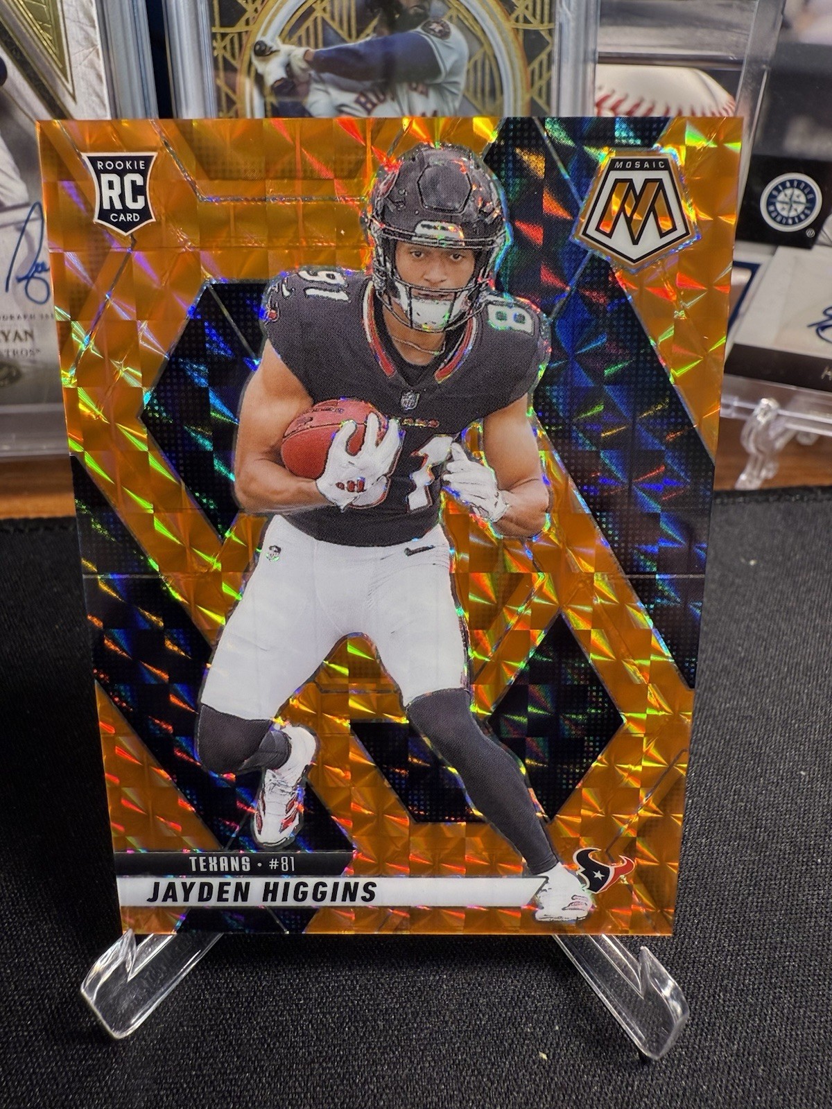 2025 Panini Mosaic - Jayden Higgins #346 Orange Mosaic /199