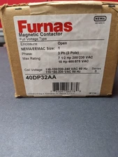 FURNAS ELECTRIC/SIEMENS 40DP32AA CONTACTOR 3 POLE CONTACTOR 120/240V COIL 