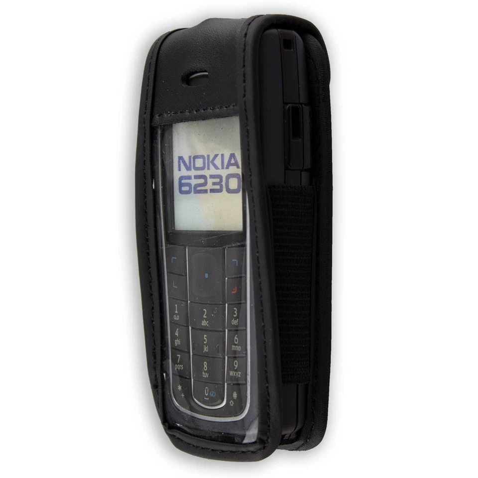 caseroxx Borsa in pelle con clip da cintura per Nokia 6230, 6230i in nero fatto  - Immagine 2 di 4