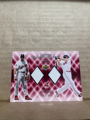 2002 OMAR VIZQUEL RUSSELL BRANYAN UD DG-VB DOUBLE GAME WORN #D/450 SP CARD