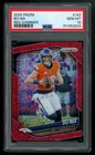 Bo Nix /49 2025 Prizm Red Shimmer #142 PSA 10 Denver Broncos POP 1