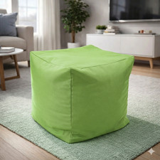 Waterproof Cube Bean Bag Footstool Indoor Outdoor Pouffe Ottoman Seat Foot Rest