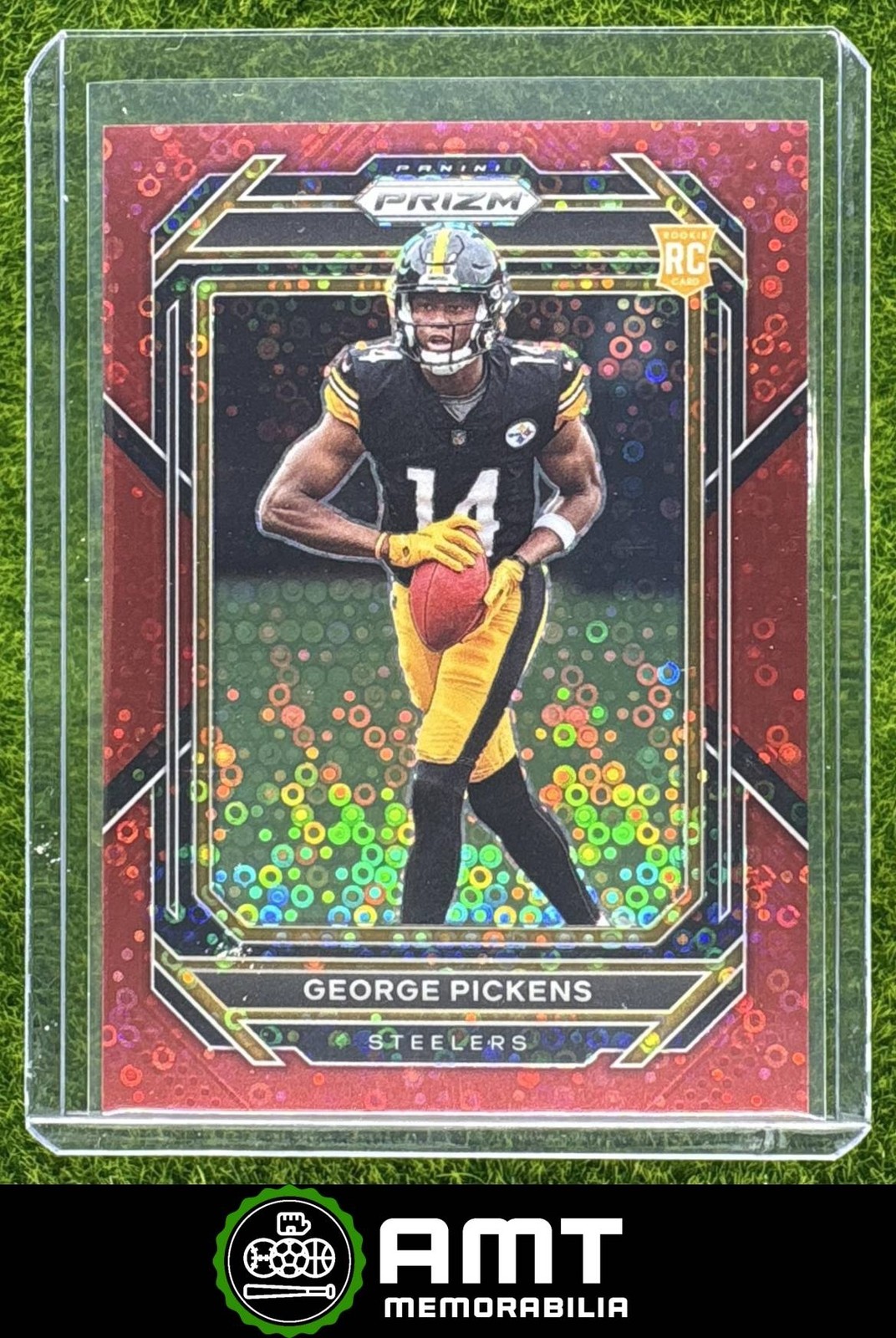 George Pickens RC 2022 Panini Prizm No Huddle Red 50/50 Pittsburgh Steelers #329
