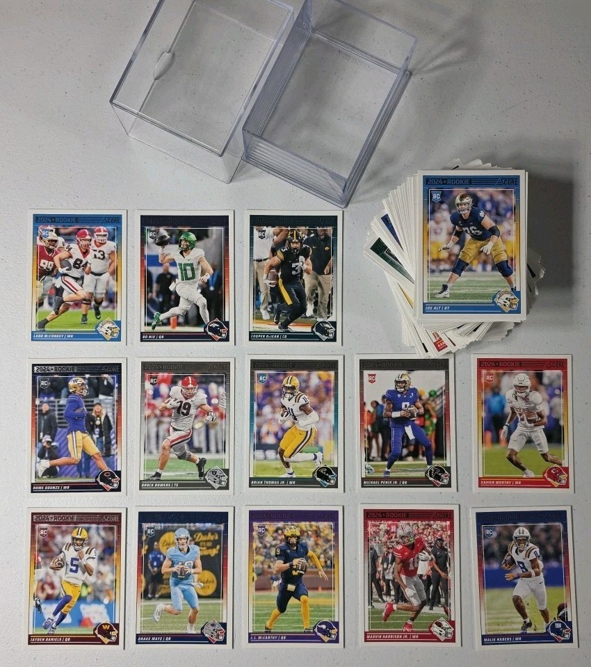 2024 Score Football - Complete Rookie Set #301-400 Maye, Daniels, Nix (RC)