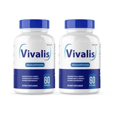 (2 Pack) Vivalis Capsules Male Vitality Performance Vivalis Pills (120 Capsules)