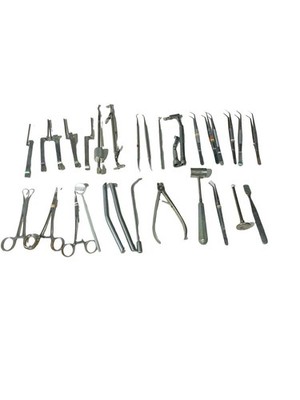 Lot Of 30 Dental Stainless Steel Various Instruments Probe Hand Piece Dentist