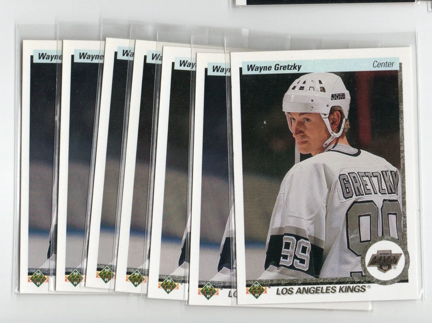 WAYNE GRETZKY LOS ANGELES KINGS #54 1990-91 UPPER DECK HOF 7X LOT
