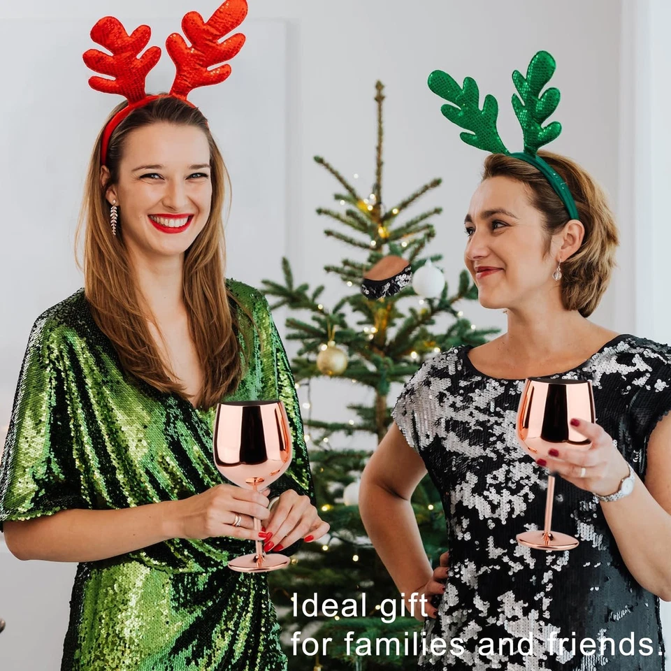 Copa de vino de acero inoxidable 18 oz - Juego de 2 cobre - 3,6" D x 8,3" H (851012) Foto 3 de 4