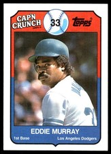 Eddie Murray 1989 Topps Cap'n Crunch #15 Dodgers MLB READ FREE SHIP AutographDen