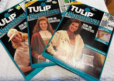 Tulip Big And Easy Iron On Transfers Vintage 1990 s Lot Of 3 Designs