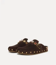 Veronica Beard Women's Fern Embellished Clogs Espresso