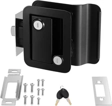 NEW Black RV Paddle Entry Door Lock Latch Handle Deadbolt Camper Cargo Trailer