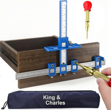 Cabinet Hardware Jig, Cabinet Handle Jig with Automatic Center Punch, Avoid Jitt