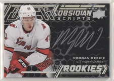 2020-21 SPx UD Black Obsidian Rookie Scripts Morgan Geekie #ORS-MG Auto RC