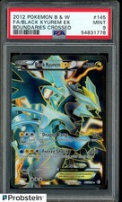 2012 POKEMON BLACK & WHITE BOUNDARIES CROSSED #145 FA/BLACK KYUREM EX&nbsp;PSA 9