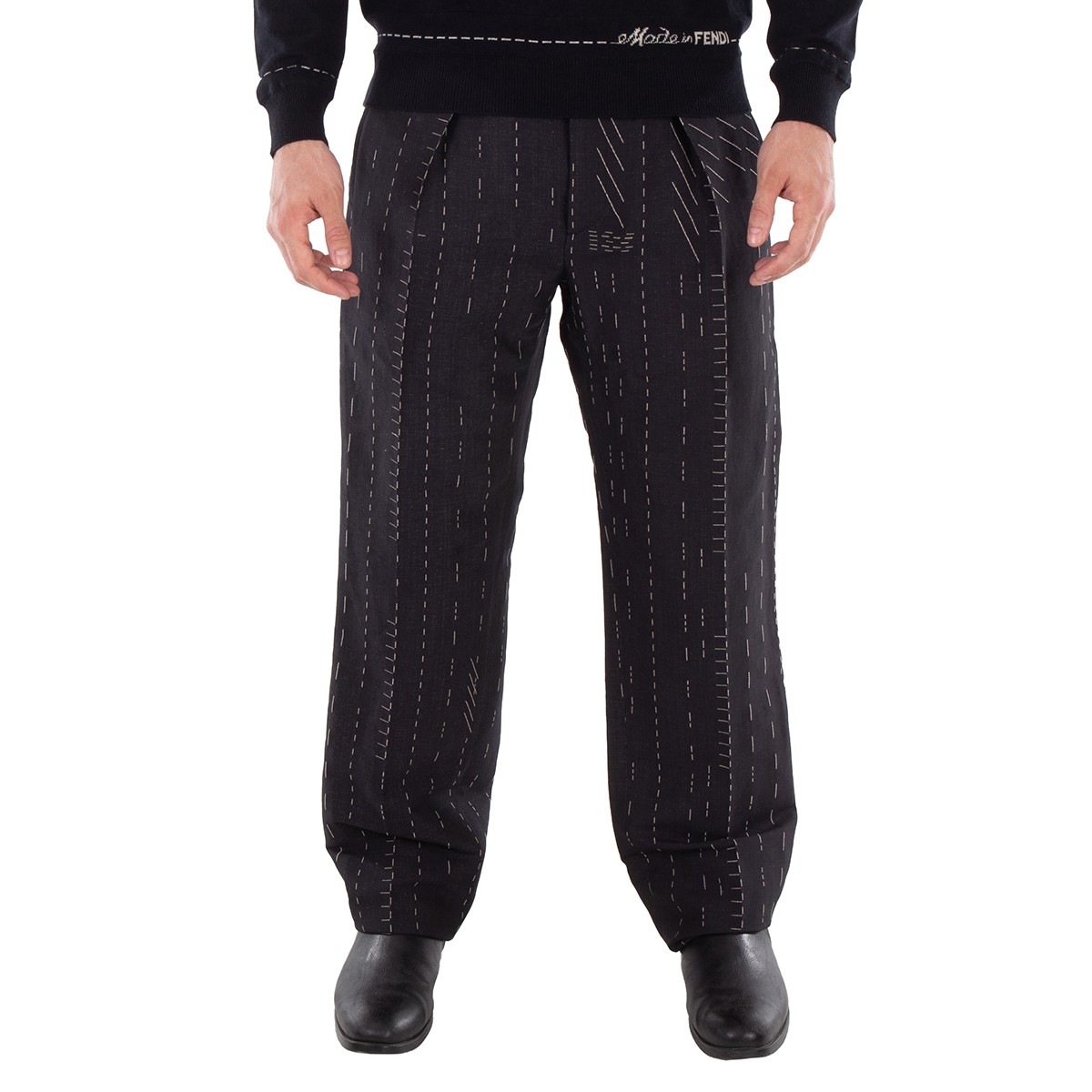 Fendi Straight-Leg Pleated Pants | eBay display picture 1