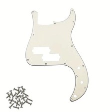 PICKGUARD VINTAGE WHITE 3 PLY FOR FENDER P BASS / PRECISION BASS