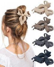 4 PCS Bow Hair Clips Bow Claw Clip for Women, Large Hair Claw Clips