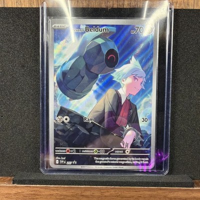 Pokémon TCG Steven's Beldum SVP207 Scarlet & Violet Promo Card Full Art NM