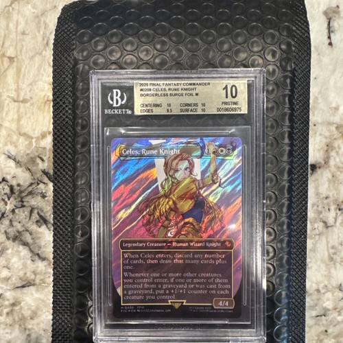 Celes, Rune Knight - Borderless (Surge Foil) - Magic the Gathering M #209 BGS 10