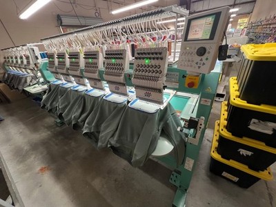TAJIMA 6 HEAD EMBROIDERY MACHINE / 15 NEEDLE / 15 COLOR / YEAR 2014 / USED