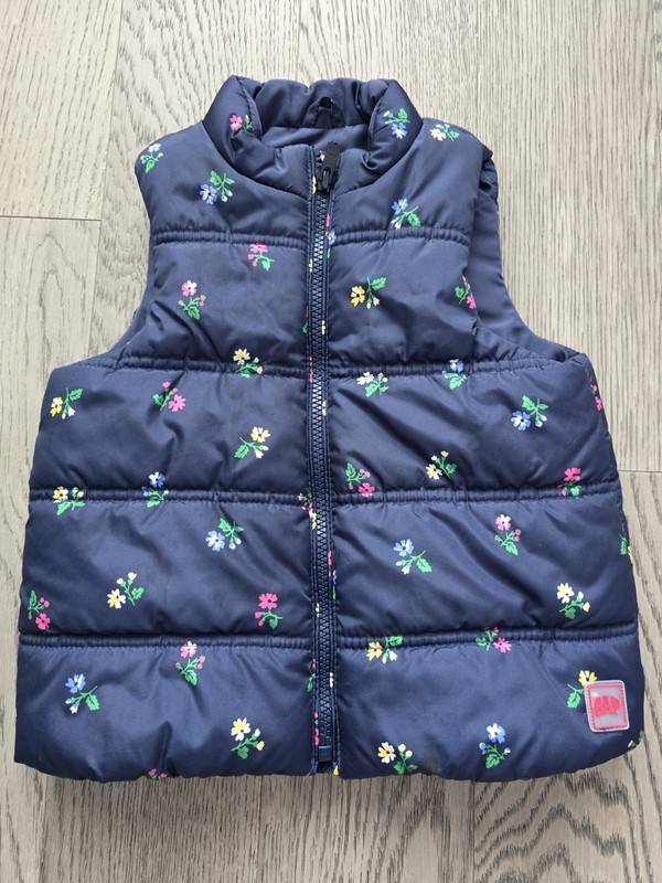 Baby Gap Navy Blue Flowers Vest Size 4T