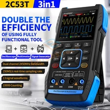 FNIRSI 2C53T 2C23T 3 in 1 Digital Oscilloscope Multimeter Signal Generator HOT