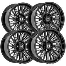 Set Of 4 Hostile H143 Rampage 20x10 6x5.5 -19mm Blackmilled Wheels Rims