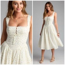 Windsor Soft Girl Floral Drop Waist Midi Dress Size L