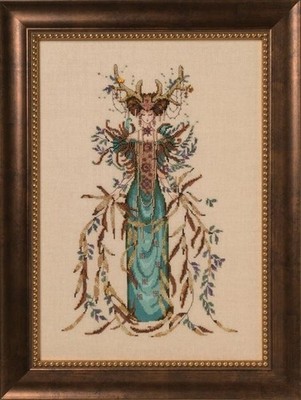 MIRABILIA Cross Stitch PATTERN & EMBELLISHMENT PK Cathedral Woods Goddess MD164