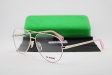 NEW LOVE MOSCHINO MOL531SAM 035J PINK GOLD GUNMETAL AUTHENTIC EYEGLASSES 56-13
