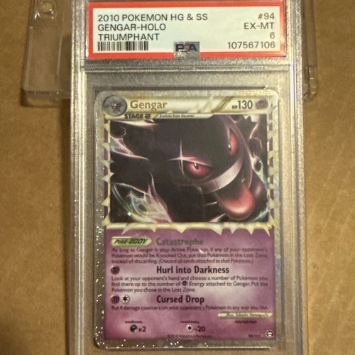 2001 Pokemon TCG HG & SS Triumphant Gengar HOLO #94 PSA 6 EX-MT