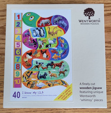 Rare Wentworth Wooden 40 Piece Puzzle I Know My 1,2,3 Kids Puzzle 14