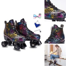 Scnut Roller Skates Women Men - Roller Skate Classic High Top Double