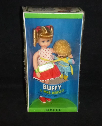 NRFB Vtg 1967 Mattel Buffy & Mrs Beasley Doll #3577 In Orig Box SEALED