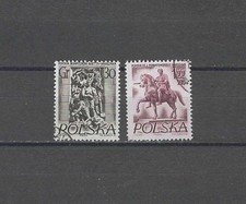 POLAND , 1956 , MONUMENTS , SET OF 2 STAMPS , PERF , USED