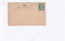 XD257/ Straits Settlements Ganzsache One Cent AUFDRUCK PERAK *