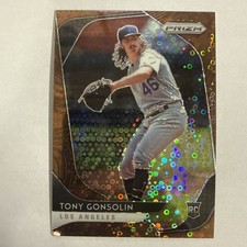 2020 Panini Prizm - Tony Gonsolin #27 Quick Pitch Bronze Donut Circle Prizm /25