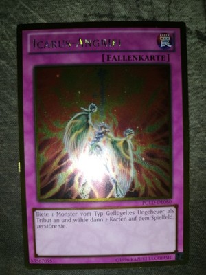 Yugioh ICARUS-ANGRIFF - pgld-de080 Gold Rare SchwarzFlügel - Near Mint 
