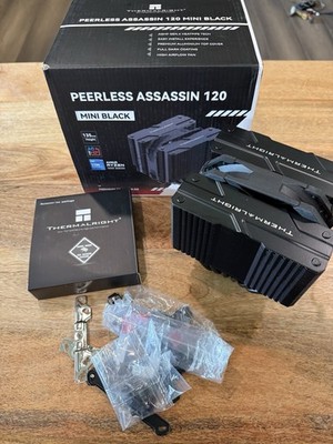 Peerless Assassin 120 Mini Black CPU Cooler, 6 Heat Pipes AGHP Technology, wi...