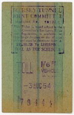 (I.B) George VI Revenue : Mersey Tunnel Toll 1/6d (1954)