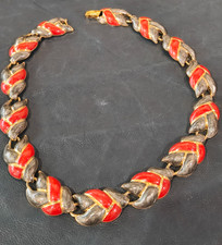 collana  girocollo  vintage americana anni 70 con smalti policromi