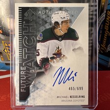 2023-24 SP Authentic Hockey Michael Kesselring Retro Future Watch Auto /699 DMXY