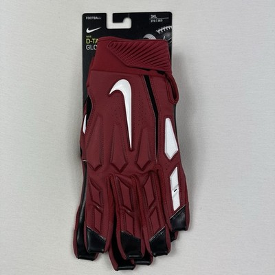 Nike D-Tack 6.0 Lineman Padded Football Gloves Maroon Red Men s 3XL CK2926-661