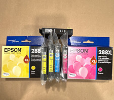 Epson Genuine 288XL/288 Inkjet Cartridges Lot BK C M Y Black Cyan Magenta