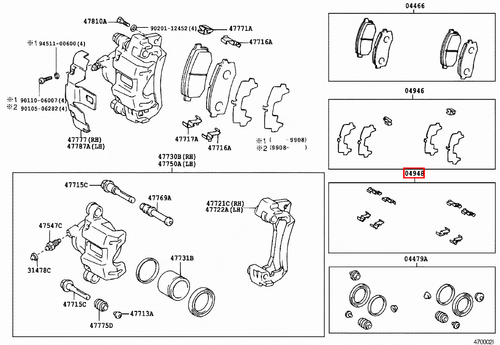 Genuine LandCruiser 105 80 79 Series HZJ FZJ HDJ FJ VDJ Rear Brake Disc Clip Set - Picture 3 of 20